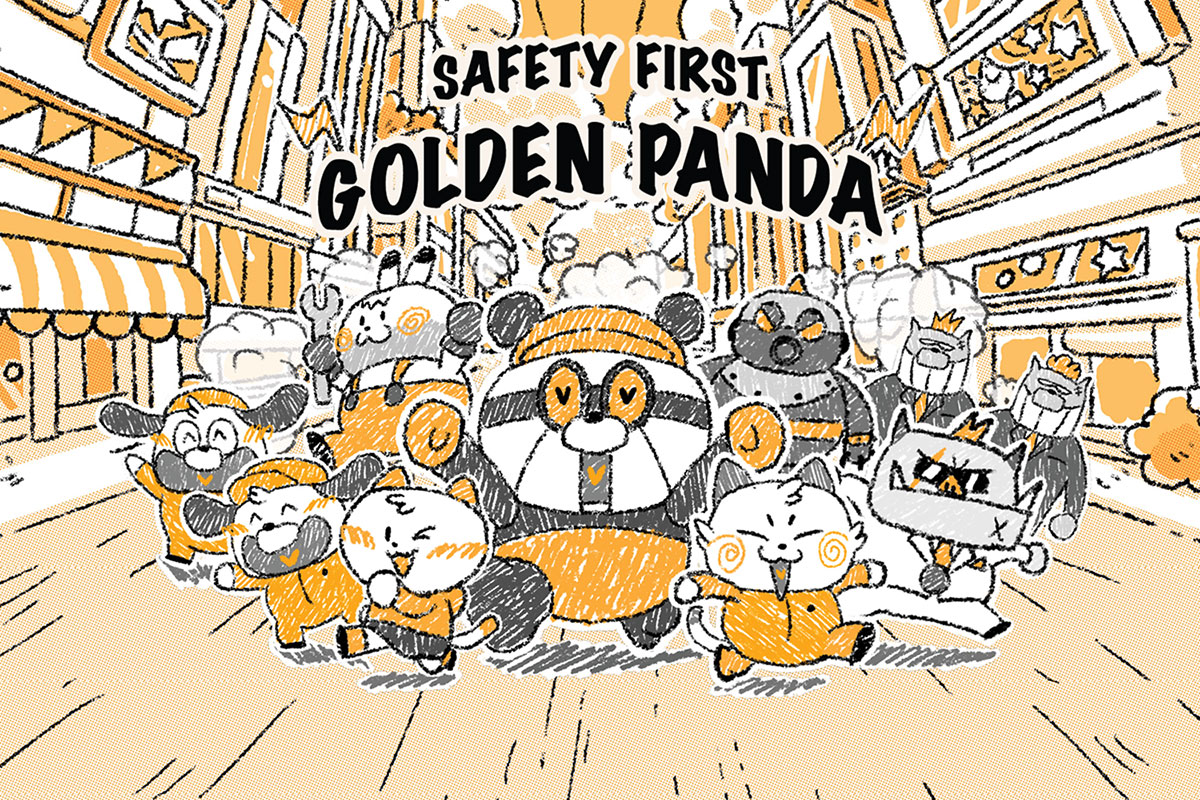 Safety First Golden Panda
